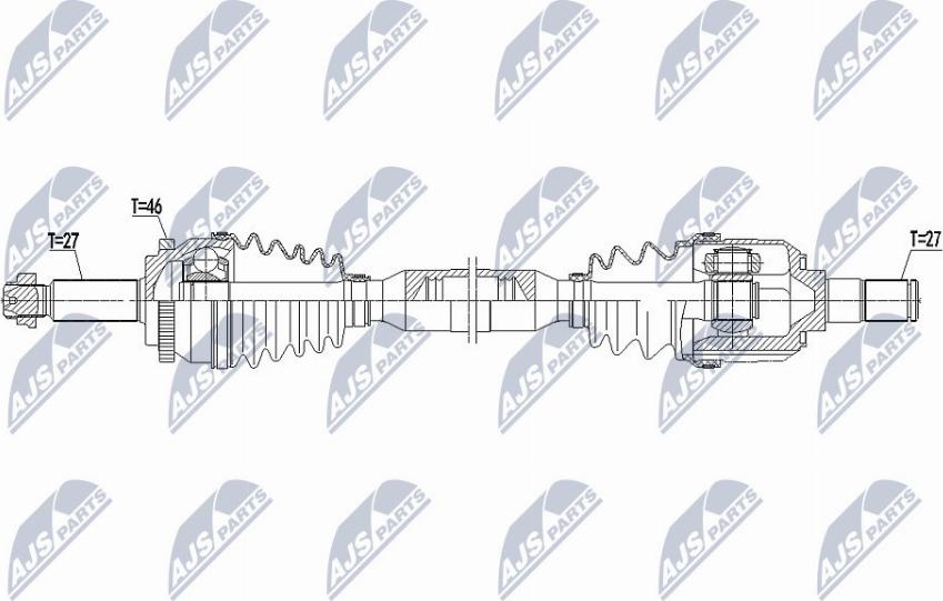 NTY NPW-HY-559 - Приводной вал autospares.lv