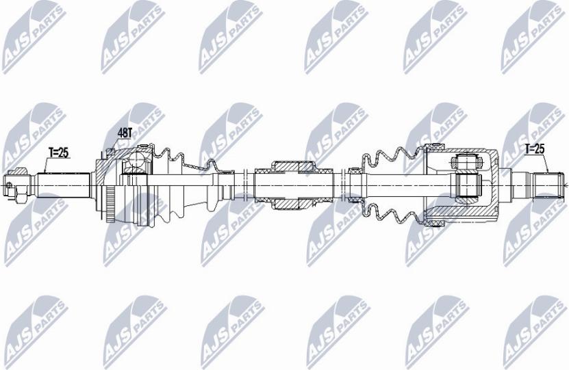 NTY NPW-HY-523 - Приводной вал autospares.lv