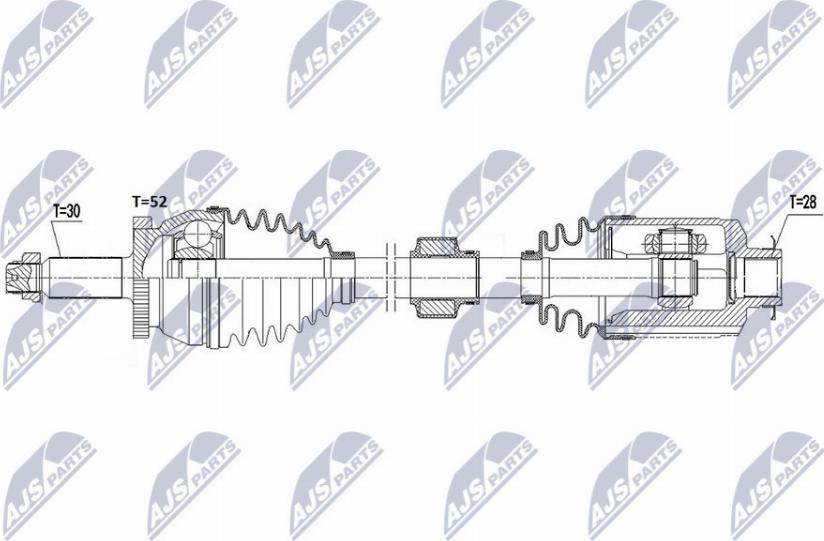 NTY NPW-HY-573 - Приводной вал autospares.lv