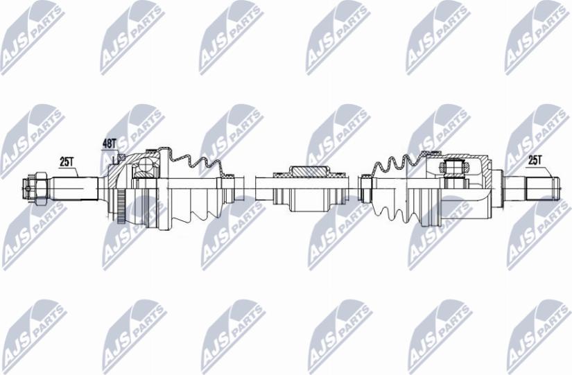 NTY NPW-HY-605 - Приводной вал autospares.lv