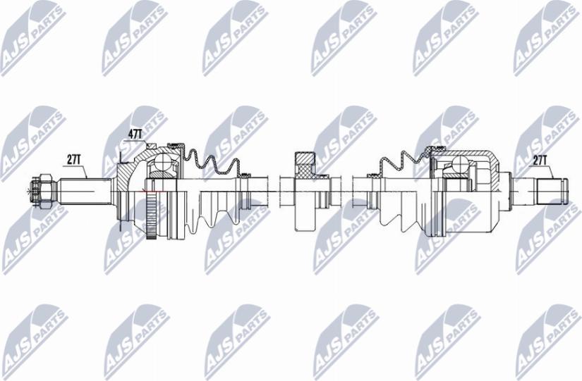 NTY NPW-HY-607 - Приводной вал autospares.lv