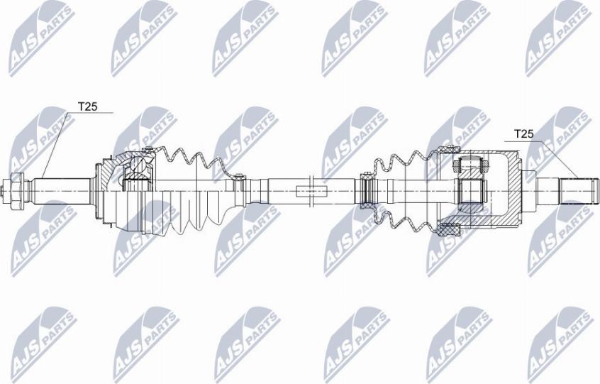 NTY NPW-KA-356 - Приводной вал autospares.lv