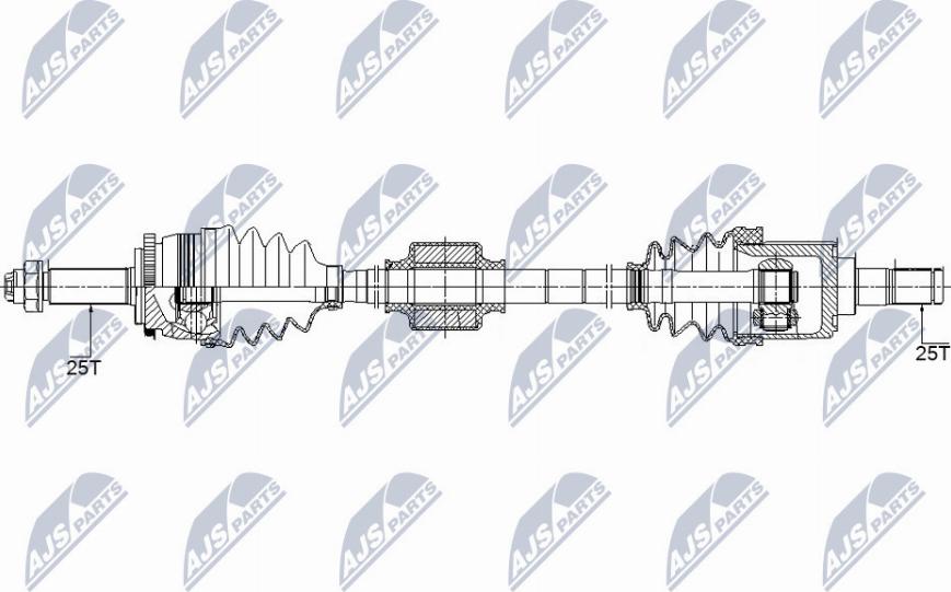 NTY NPW-KA-358 - Приводной вал autospares.lv