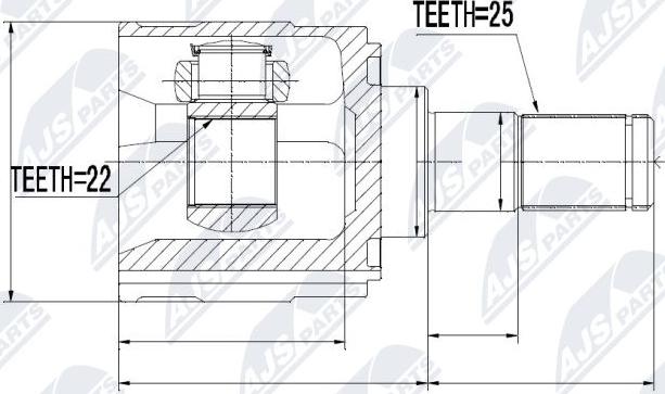 NTY NPW-KA-318 - Шарнирный комплект, ШРУС, приводной вал autospares.lv