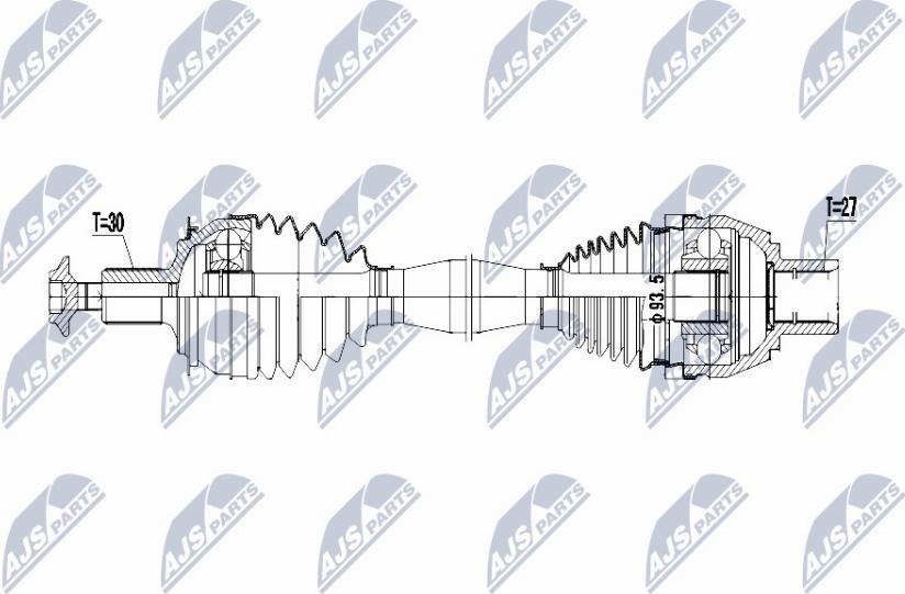 NTY NPW-ME-064 - Приводной вал autospares.lv