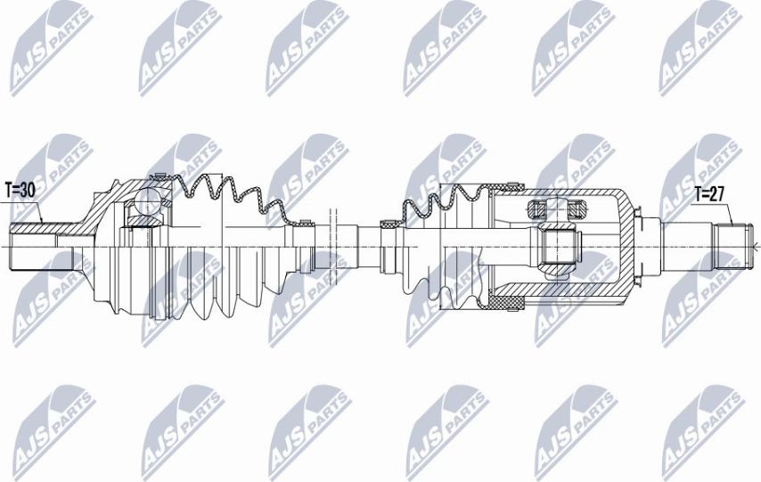 NTY NPW-ME-038 - Приводной вал autospares.lv