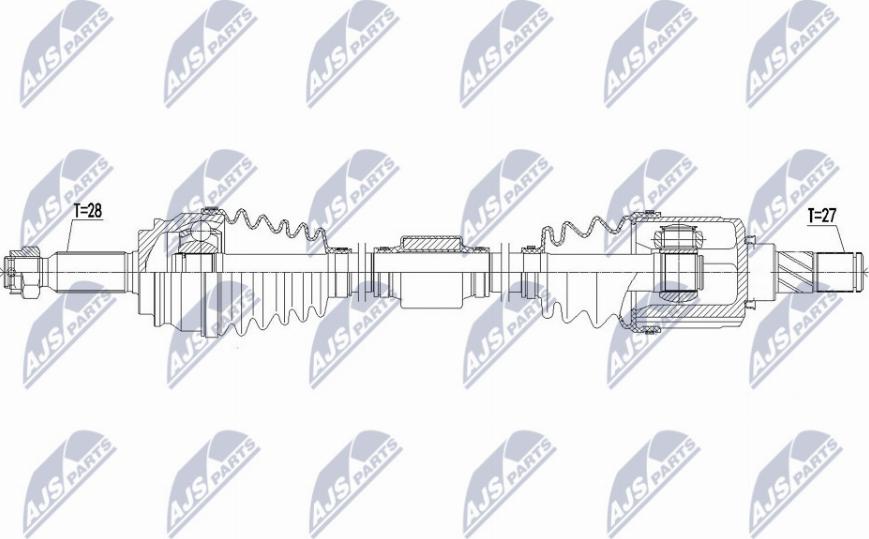 NTY NPW-MS-061 - Приводной вал autospares.lv