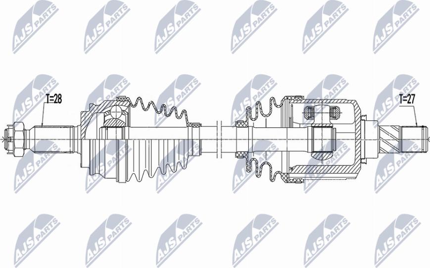 NTY NPW-MS-073 - Приводной вал autospares.lv