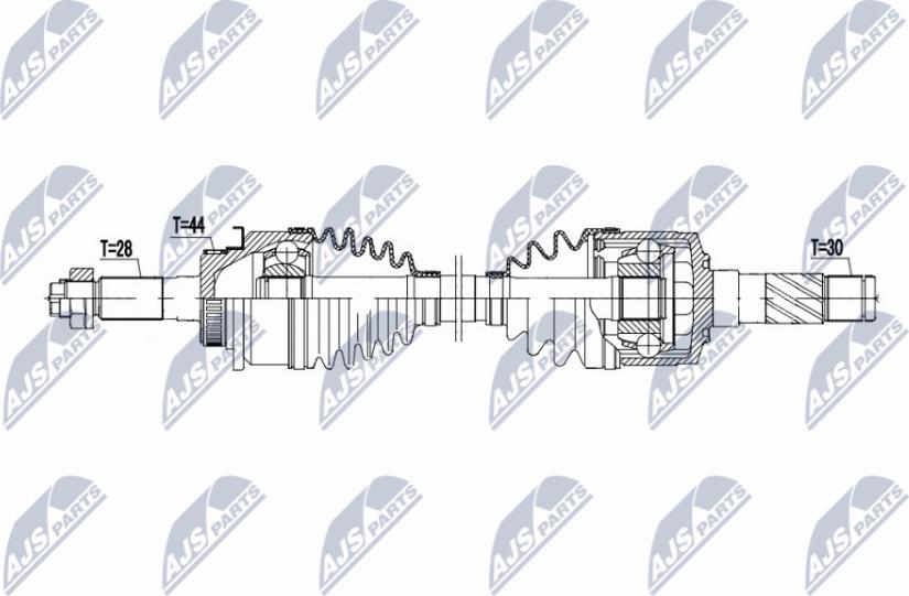 NTY NPW-MZ-090 - Приводной вал autospares.lv