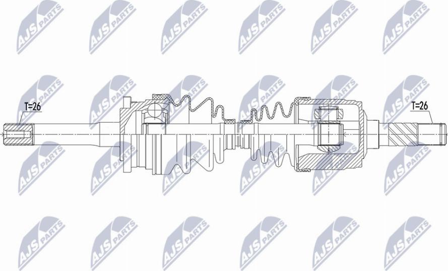 NTY NPW-MZ-066 - Приводной вал autospares.lv