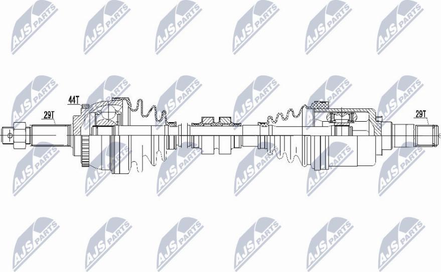 NTY NPW-NS-060 - Приводной вал autospares.lv