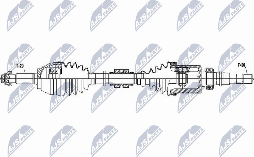 NTY NPW-NS-148 - Приводной вал autospares.lv