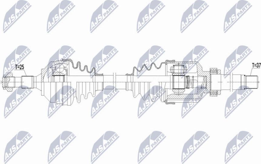 NTY NPW-PE-081 - Приводной вал autospares.lv