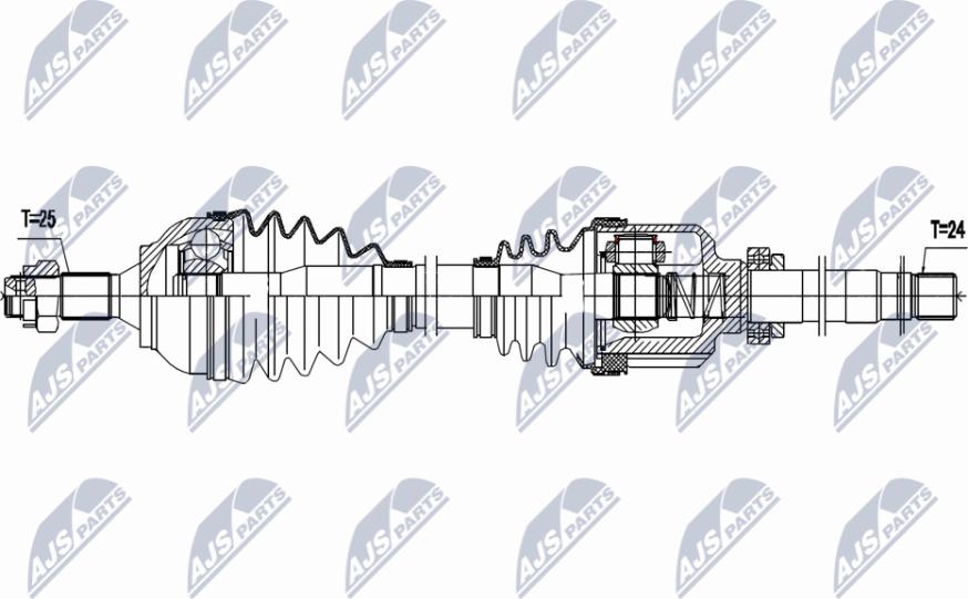 NTY NPW-PE-087 - Приводной вал autospares.lv