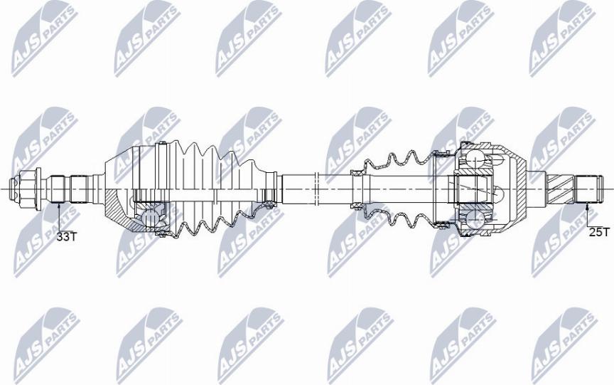 NTY NPW-PL-091 - Приводной вал autospares.lv