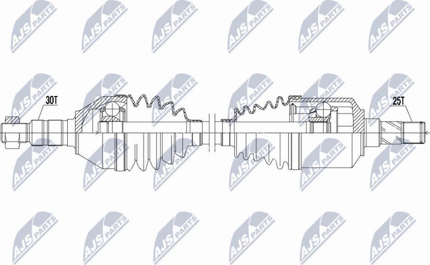 NTY NPW-PL-042 - Приводной вал autospares.lv