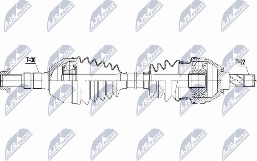 NTY NPW-PL-081 - Приводной вал autospares.lv