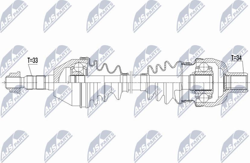 NTY NPW-PL-079 - Приводной вал autospares.lv