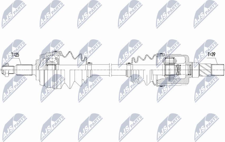 NTY NPW-RE-099 - Приводной вал autospares.lv