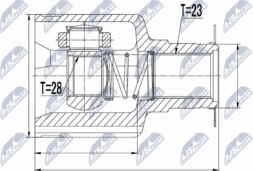 NTY NPW-RE-055 - Шарнирный комплект, ШРУС, приводной вал autospares.lv