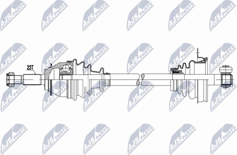 NTY NPW-RE-065 - Приводной вал autospares.lv