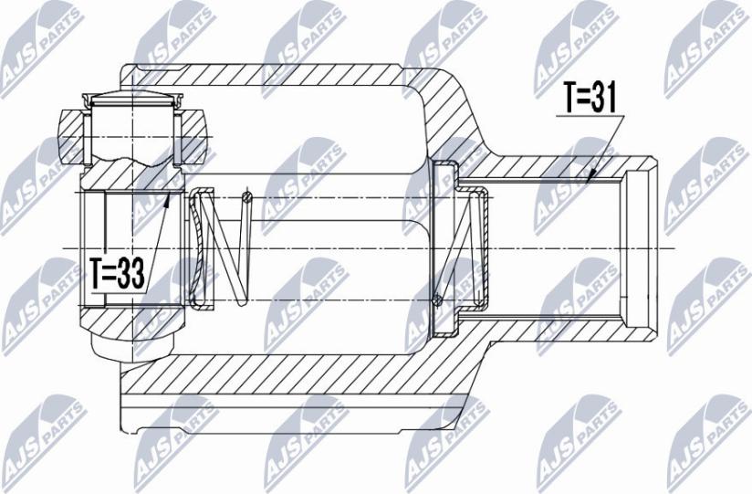 NTY NPW-RE-060 - Шарнирный комплект, ШРУС, приводной вал autospares.lv