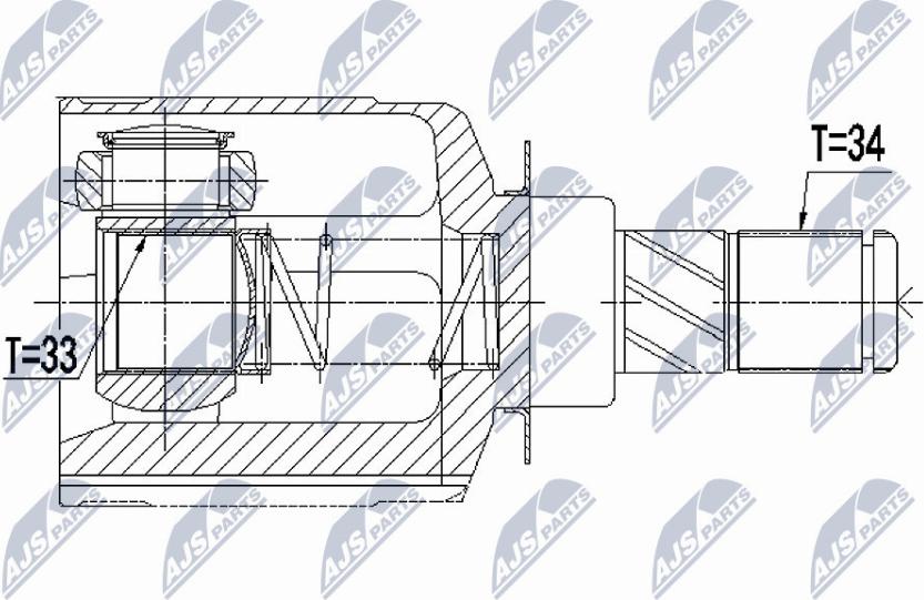 NTY NPW-RE-062 - Шарнирный комплект, ШРУС, приводной вал autospares.lv