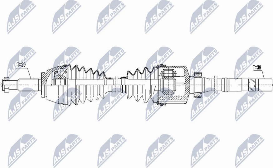 NTY NPW-RE-089 - Приводной вал autospares.lv