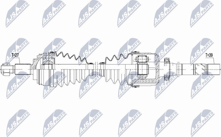 NTY NPW-RE-085 - Приводной вал autospares.lv