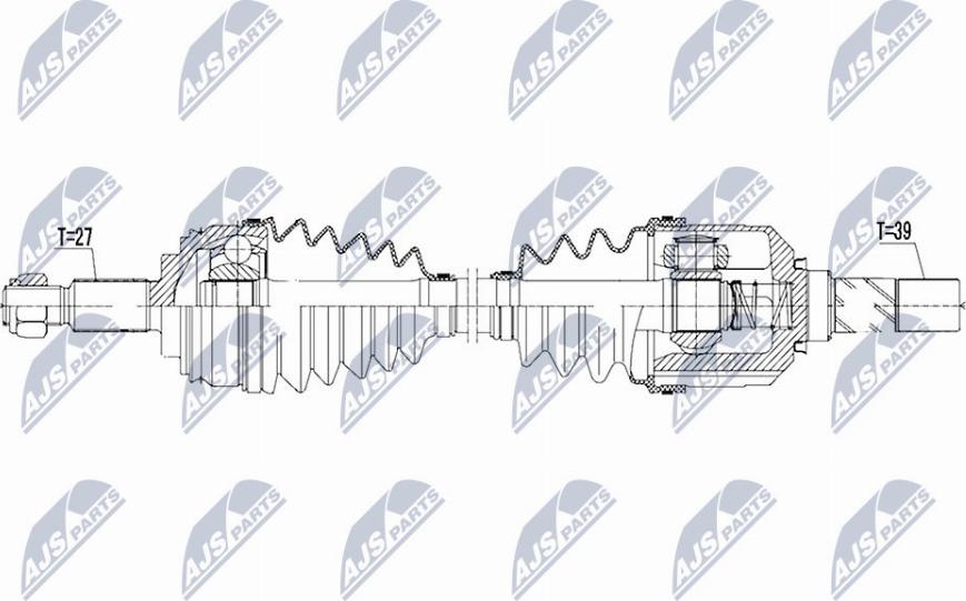 NTY NPW-RE-083 - Приводной вал autospares.lv