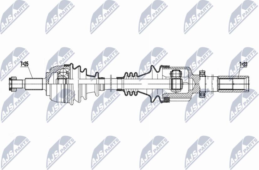 NTY NPW-RE-199 - Приводной вал autospares.lv