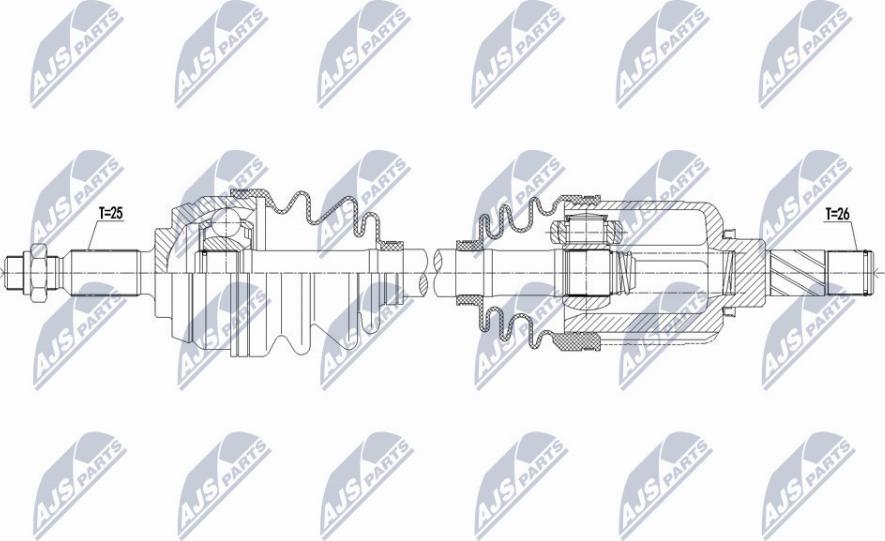 NTY NPW-RE-146 - Приводной вал autospares.lv