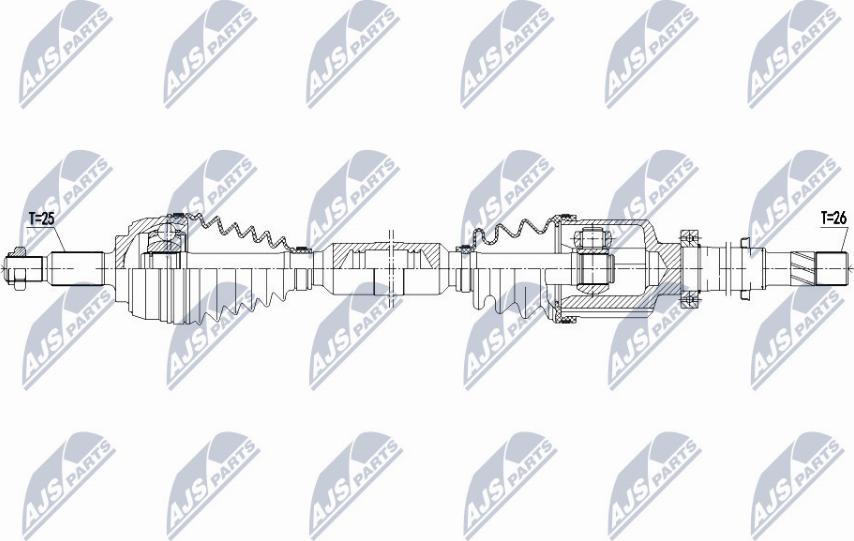 NTY NPW-RE-140 - Приводной вал autospares.lv