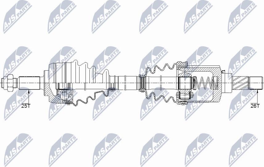 NTY NPW-RE-147 - Приводной вал autospares.lv