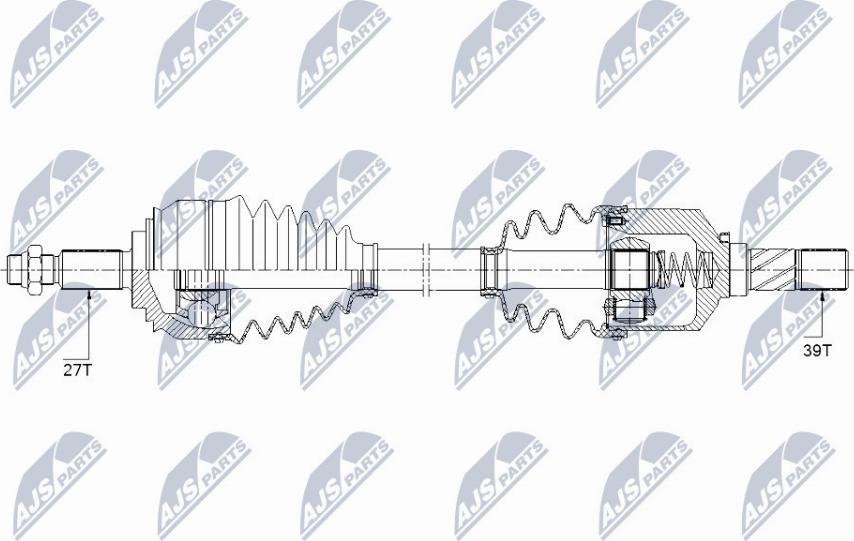 NTY NPW-RE-154 - Приводной вал autospares.lv