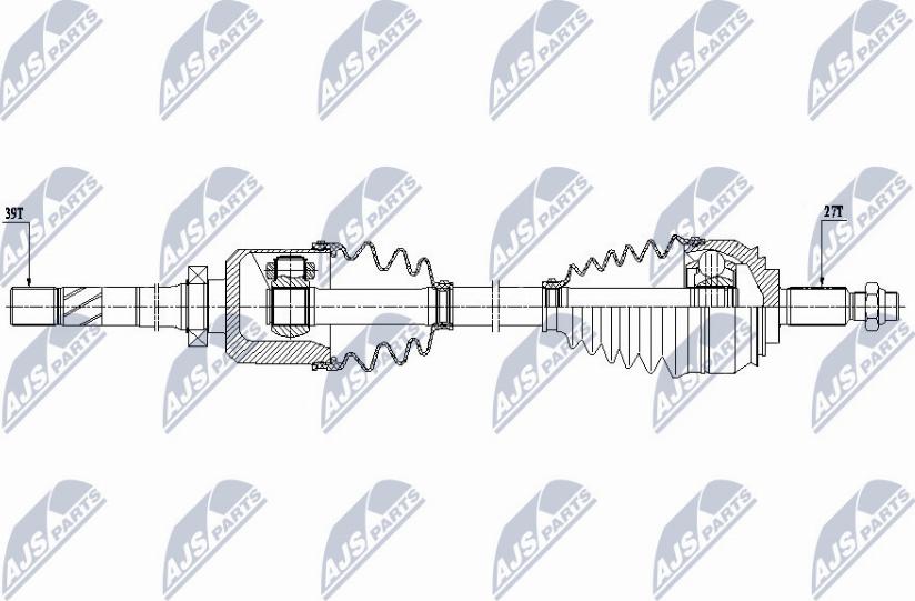 NTY NPW-RE-155 - Приводной вал autospares.lv