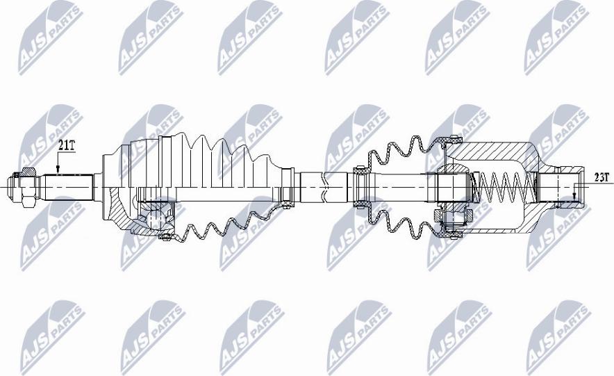 NTY NPW-RE-156 - Приводной вал autospares.lv