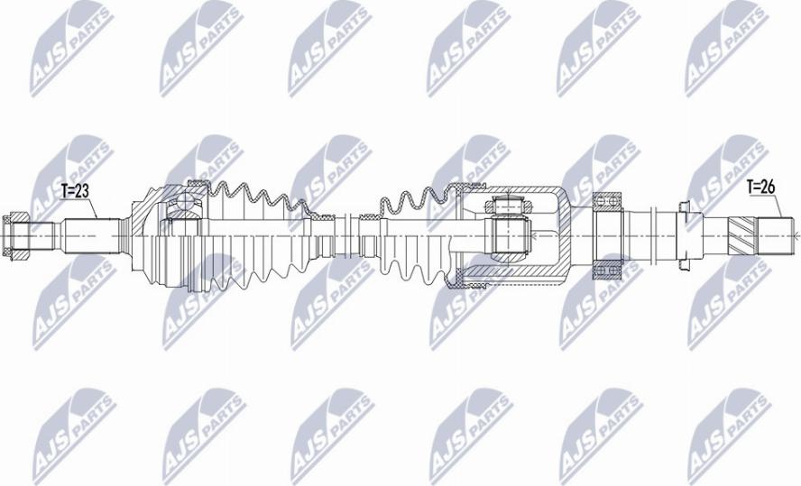 NTY NPW-RE-158 - Приводной вал autospares.lv