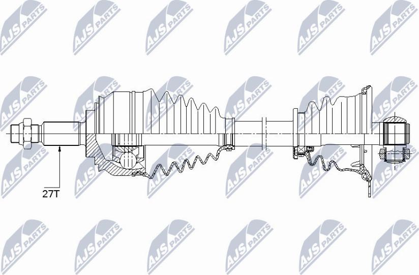 NTY NPW-RE-153 - Приводной вал autospares.lv