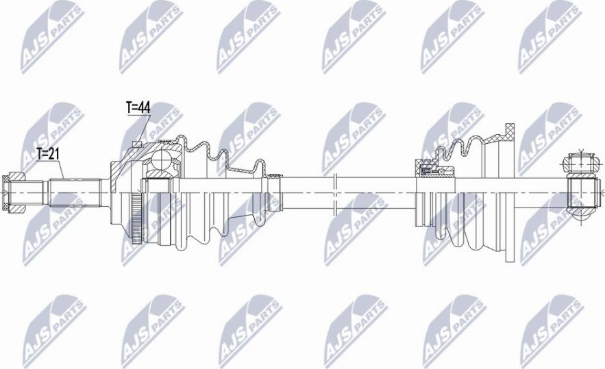 NTY NPW-RE-165 - Приводной вал autospares.lv