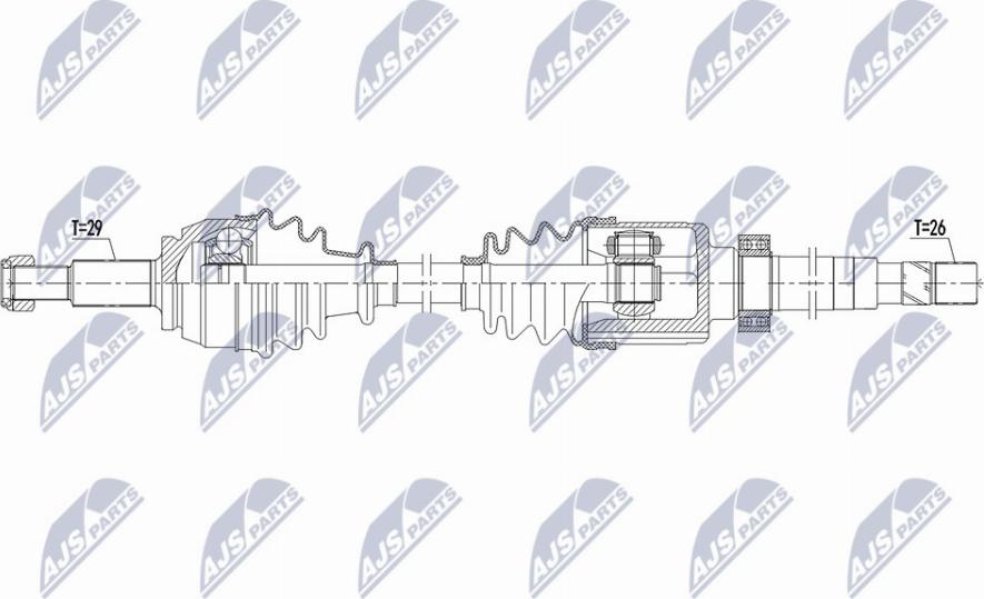 NTY NPW-RE-160 - Приводной вал autospares.lv