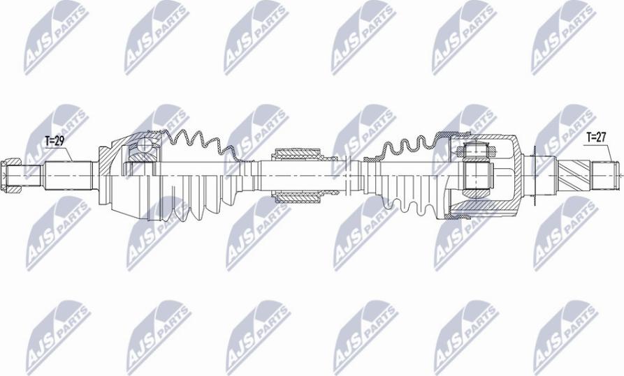 NTY NPW-RE-161 - Приводной вал autospares.lv