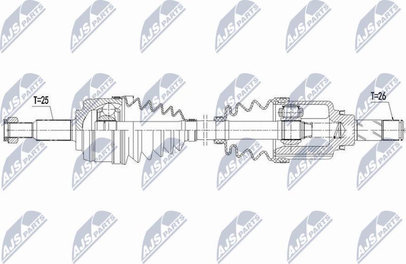 NTY NPW-RE-109 - Приводной вал autospares.lv