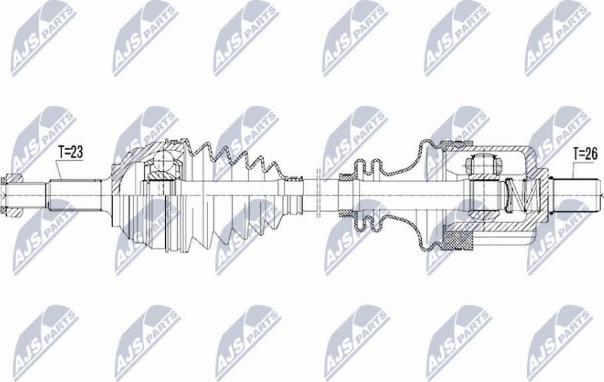 NTY NPW-RE-105 - Приводной вал autospares.lv