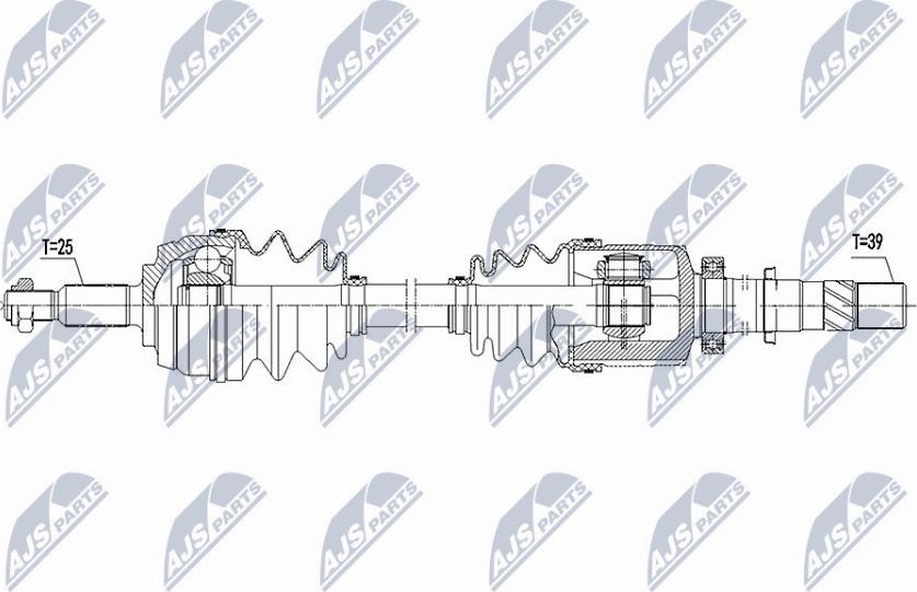 NTY NPW-RE-101 - Приводной вал autospares.lv