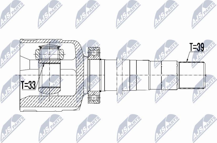 NTY NPW-RE-117 - Шарнирный комплект, ШРУС, приводной вал autospares.lv