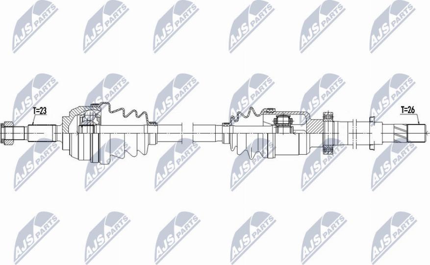 NTY NPW-RE-136 - Приводной вал autospares.lv