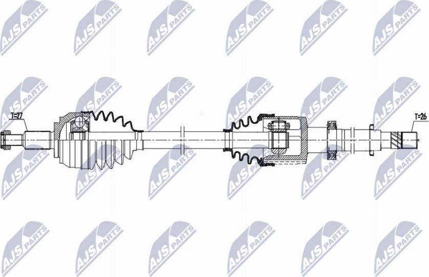 NTY NPW-RE-174 - Приводной вал autospares.lv