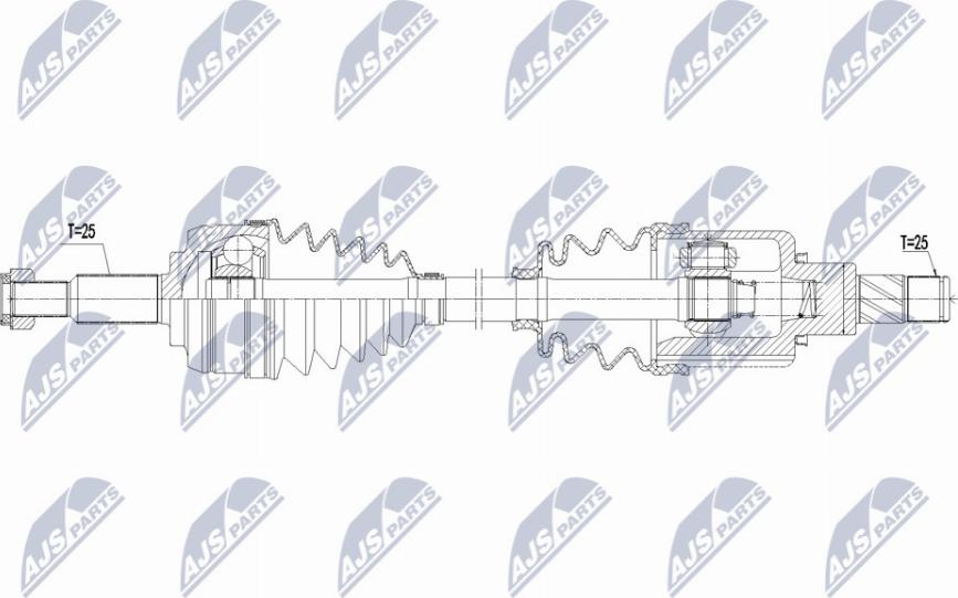 NTY NPW-RE-178 - Приводной вал autospares.lv