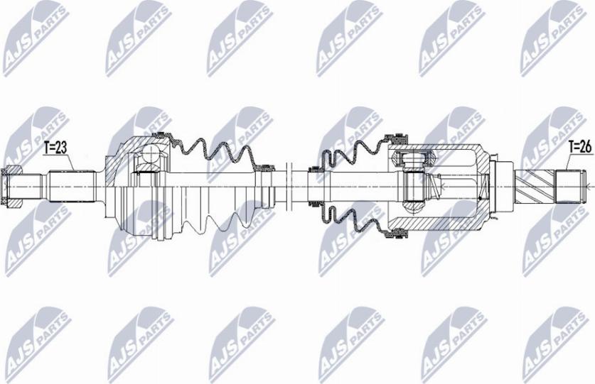 NTY NPW-RE-172 - Приводной вал autospares.lv